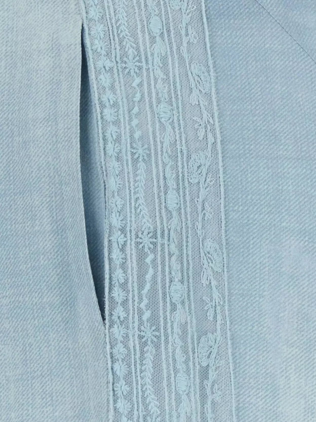 Shop Ermanno Scervino Wide Leg Lace Detailed Trousers