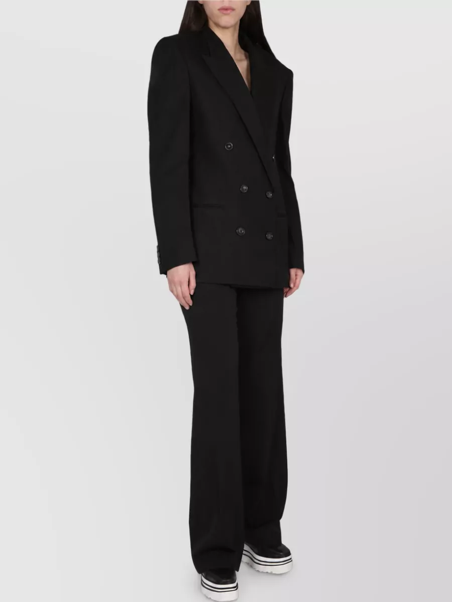 Stella Mccartney Wool Flared Wide-Leg Trousers