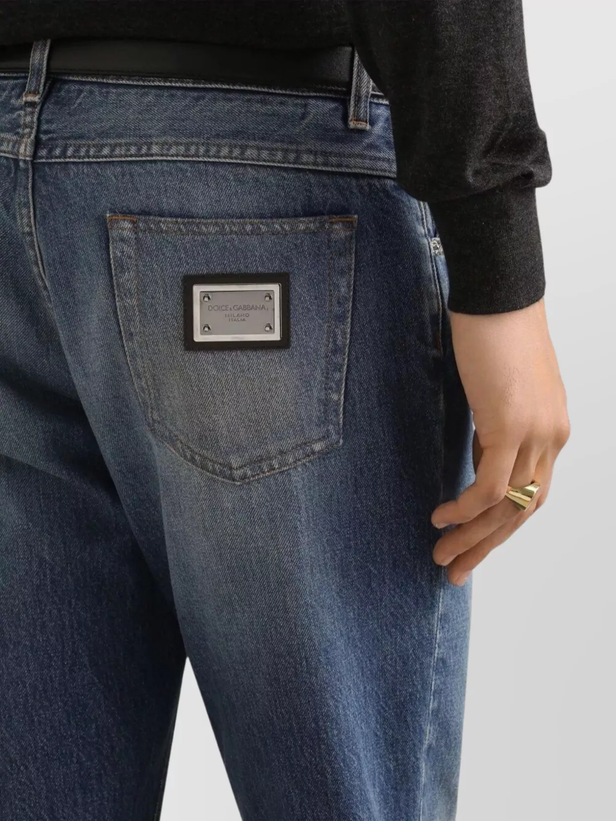 Dolce&Gabbana Distressed Faded Trousers Belt Loops