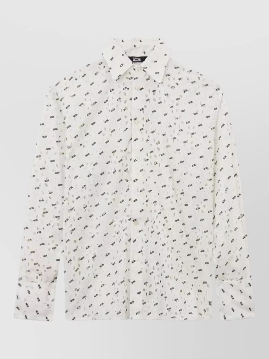 Gcds Embroidered Long-Sleeve Shirt