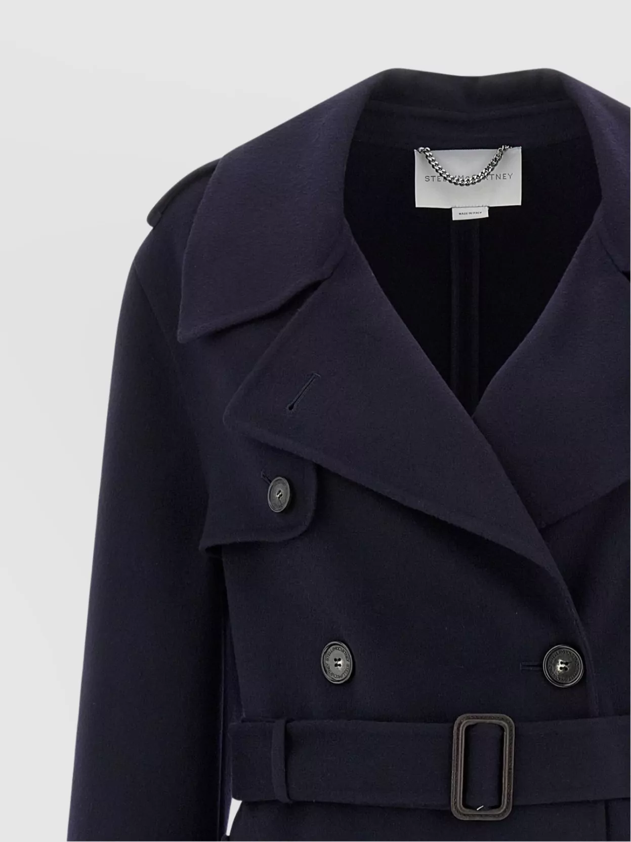 コート Stella McCartney Double-breasted wool trench coat STELLA MCCARTNEY + NET SUSTAIN belted double-breasted wool