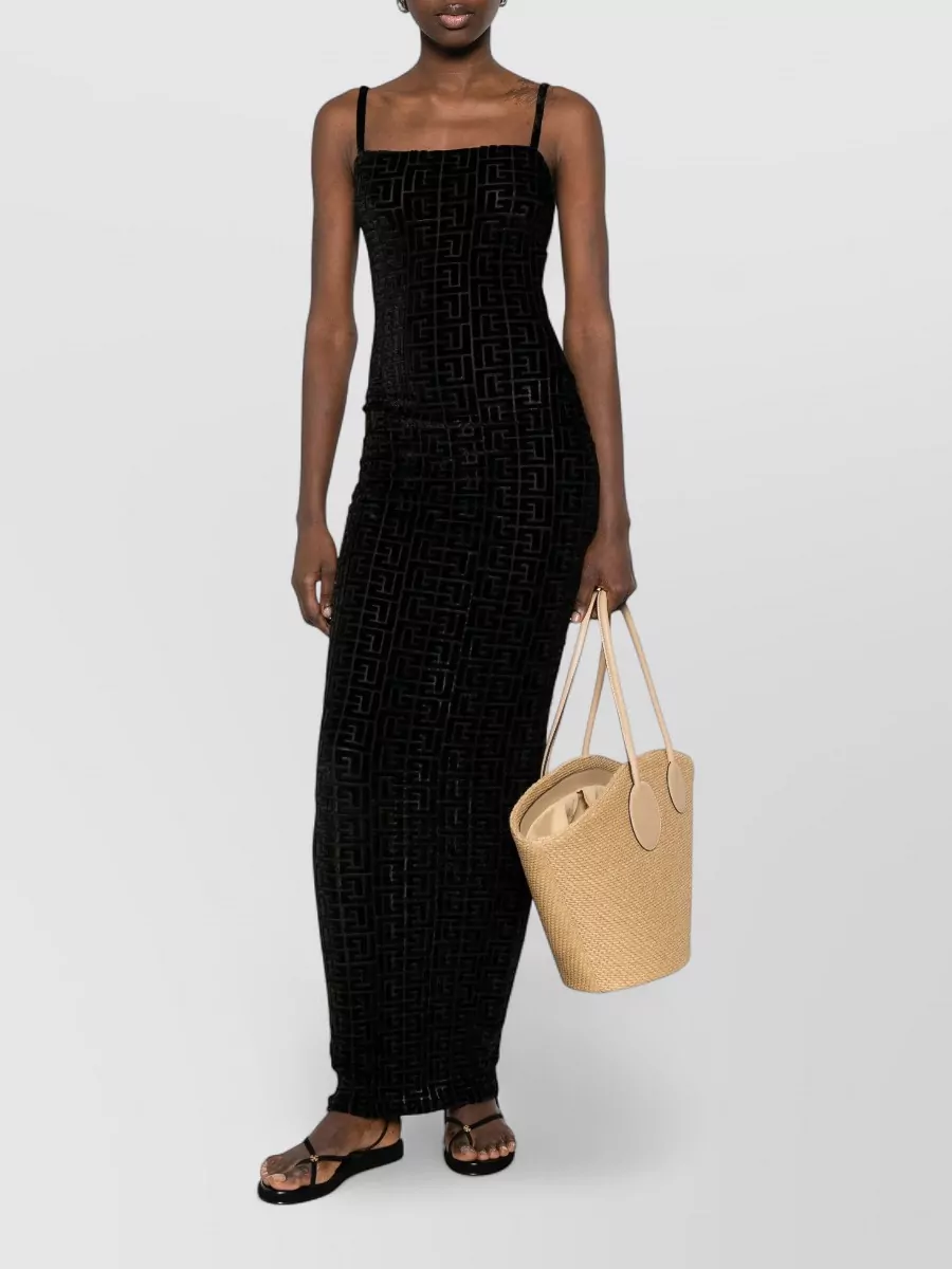 Balmain Logo-Print Maxi Dress