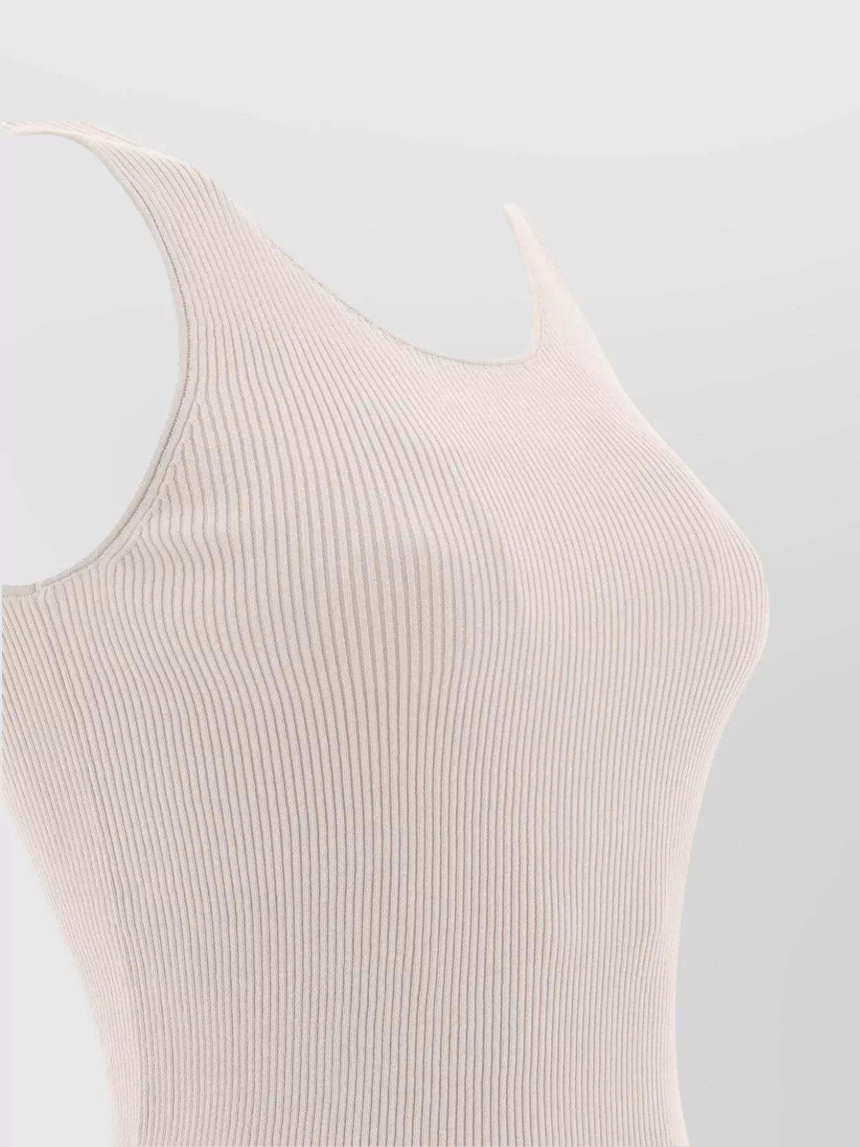 Shop Aspesi Ribbed Scoop Neck Sleeveless Stretch Top