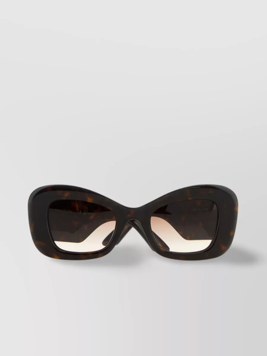Shop Alexander Mcqueen Bold Cat-eye Oversized Sunglasses In Brown