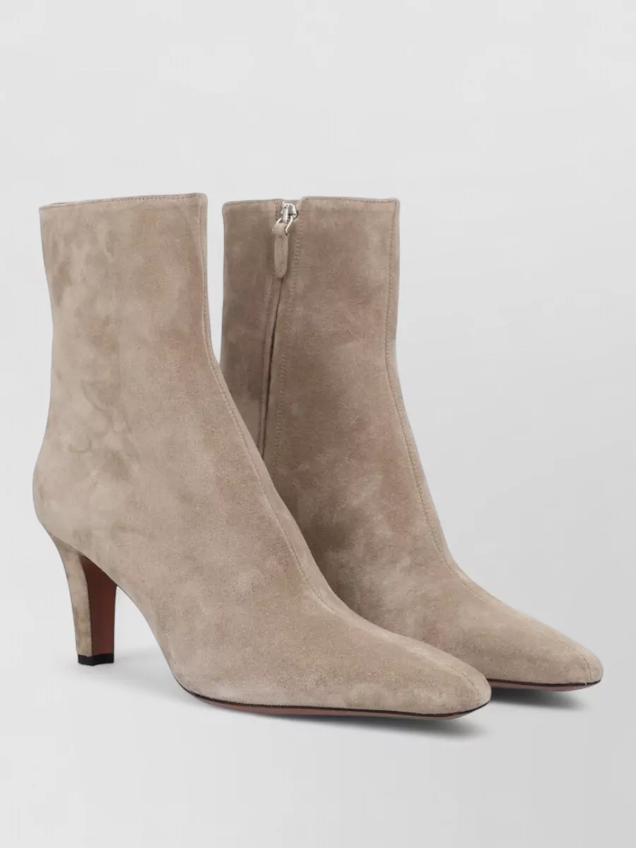 Paris Texas Belle Mid Heel Pointed Toe Suede Boots