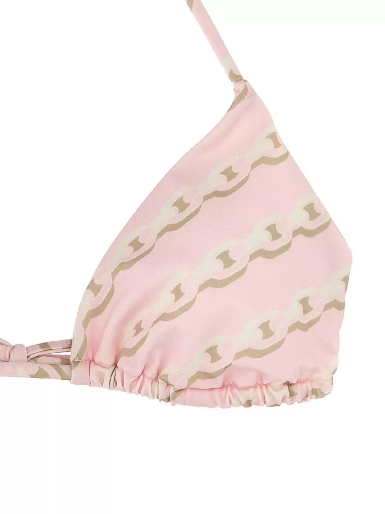 Versace 'precieux' Halter Neck Triangle Cups Bikini Top In Pink