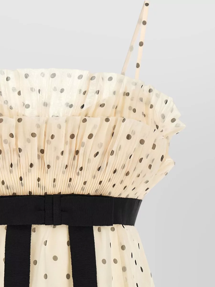 Zimmermann Polka-Dot Pleated Cami Top