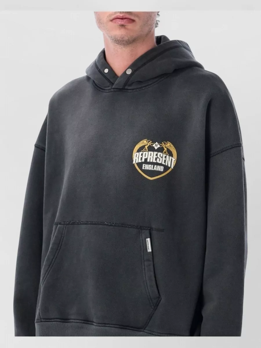 Represent Cotton Printed Relaxed-Fit Hoodie