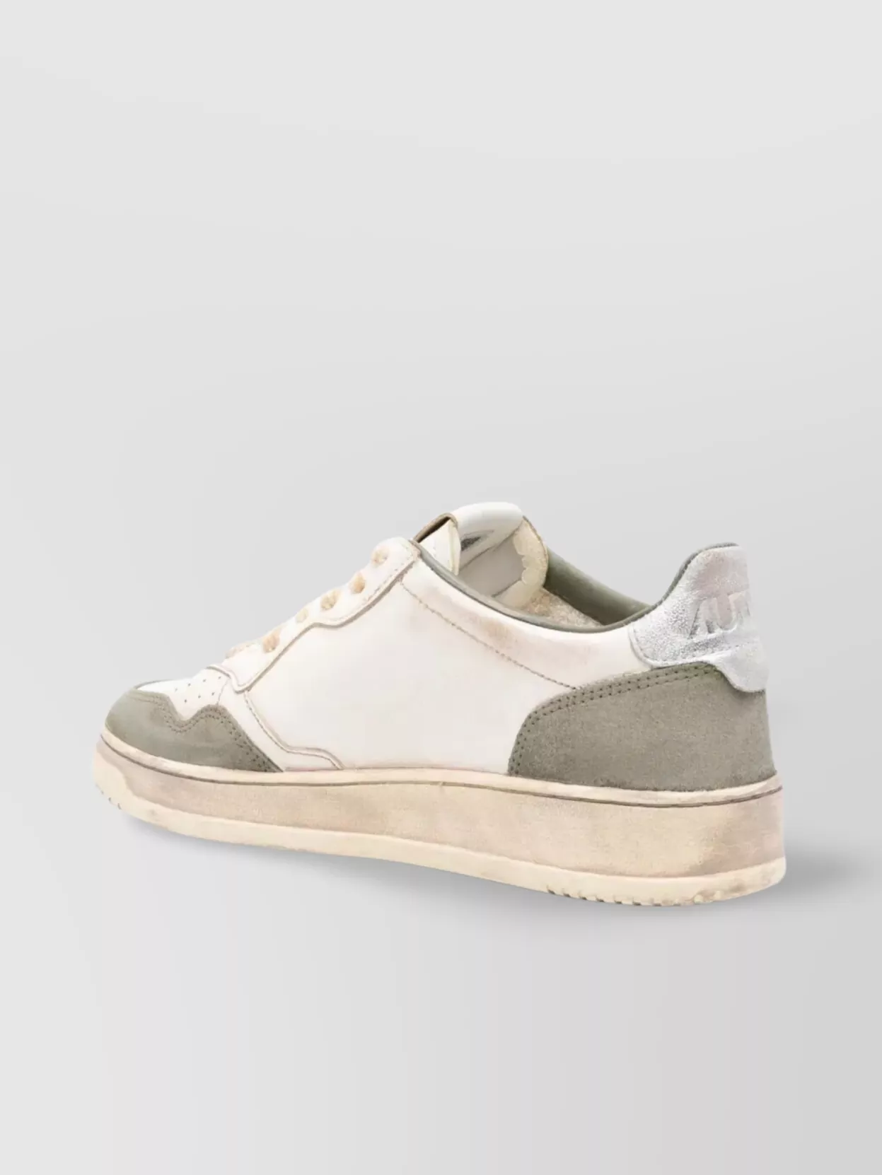 Autry Vintage Low Suede Sneakers In White