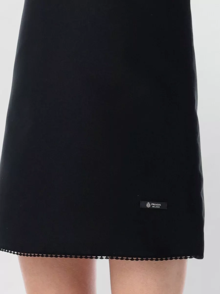 Prada Sleeveless Lace-Trim Mini Dress