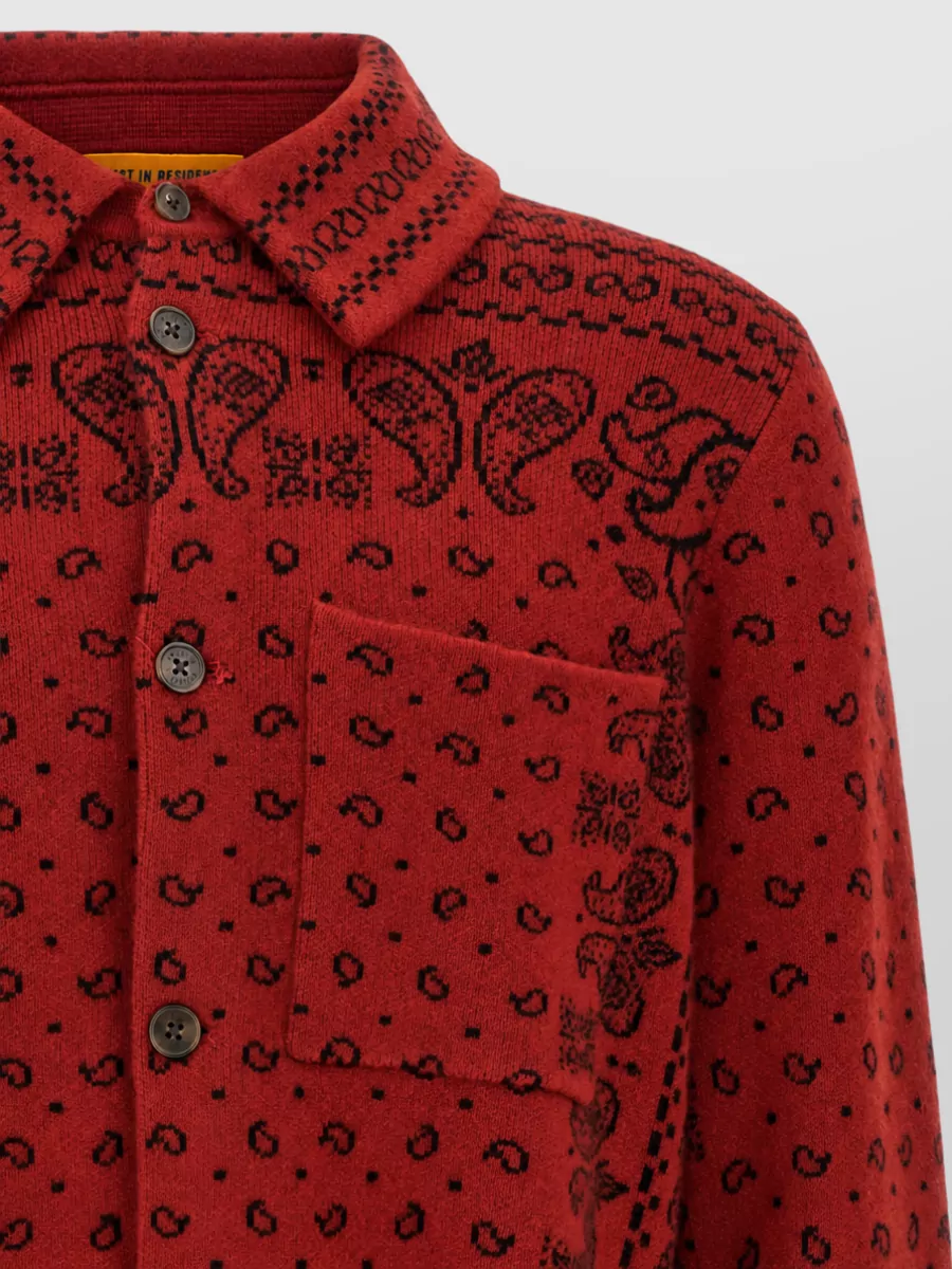 Guest In Residence Cashmere Bandana-Jacquard Shirt