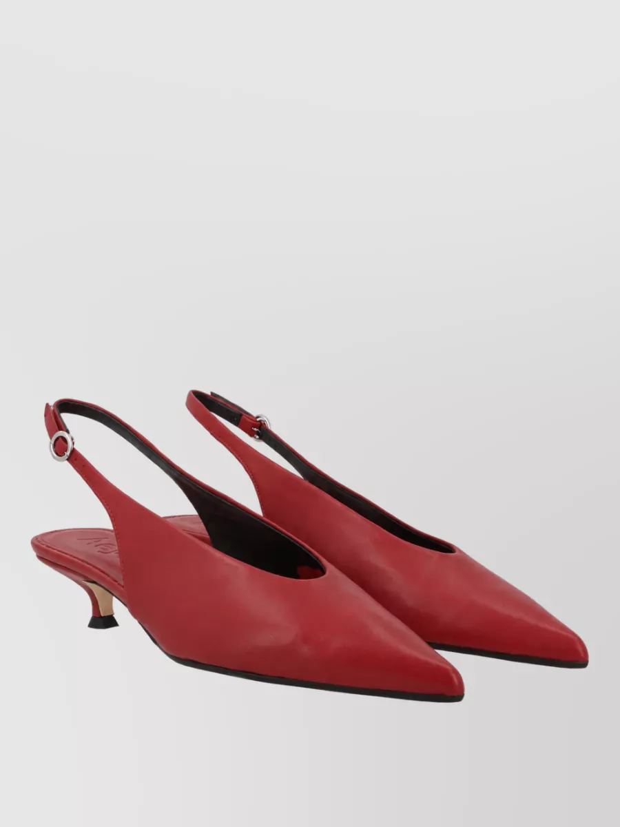 Aeyde Leather Kitten Mules