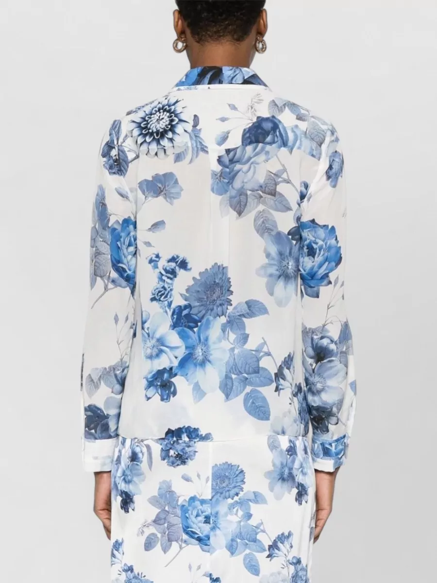Alice + Olivia Floral-Print Silk Shirt