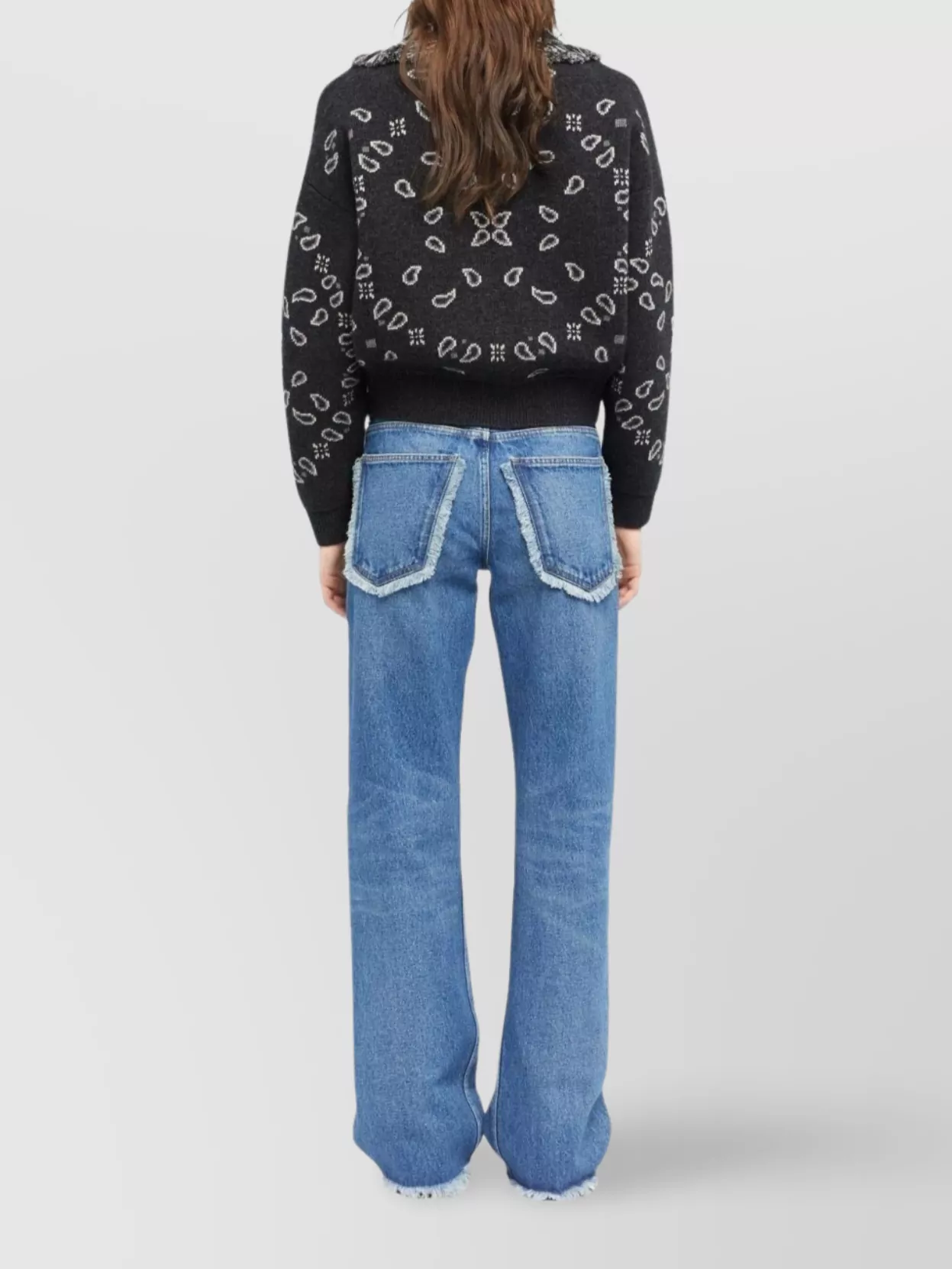 Alanui Wool And Cashmere Fringed Cardigan Bomber In Black