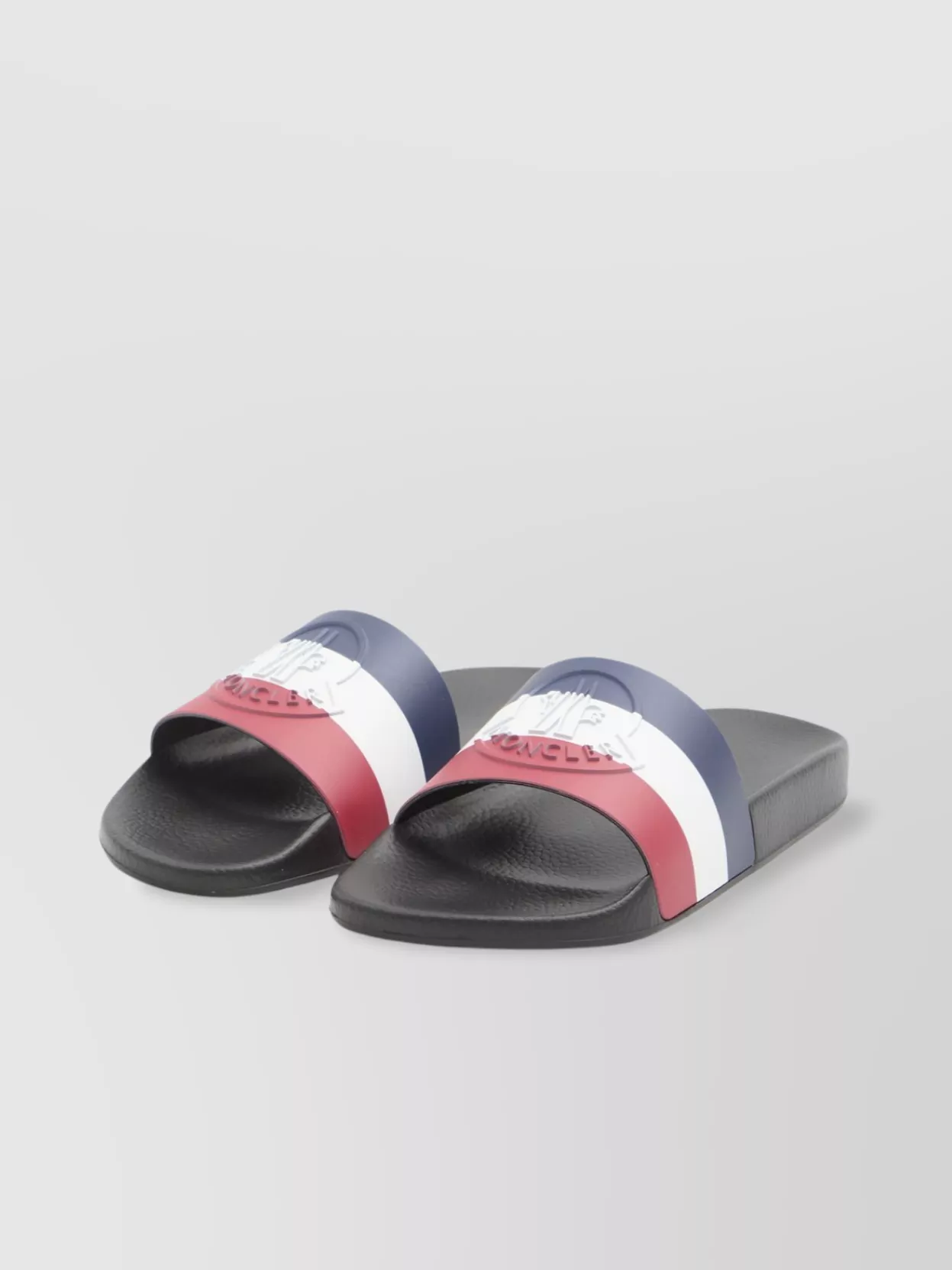 Moncler Rubber Sole Slides Tricolor Upper