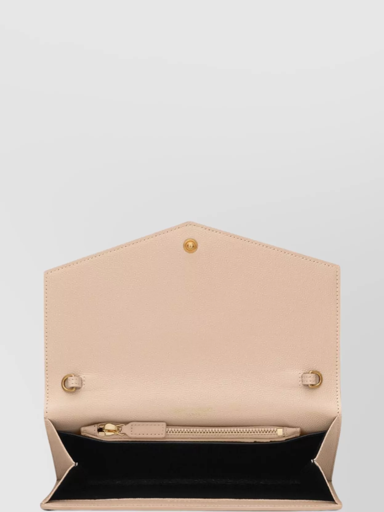 Saint Laurent Chain Clutch Bag In Grain De Poudre Leather