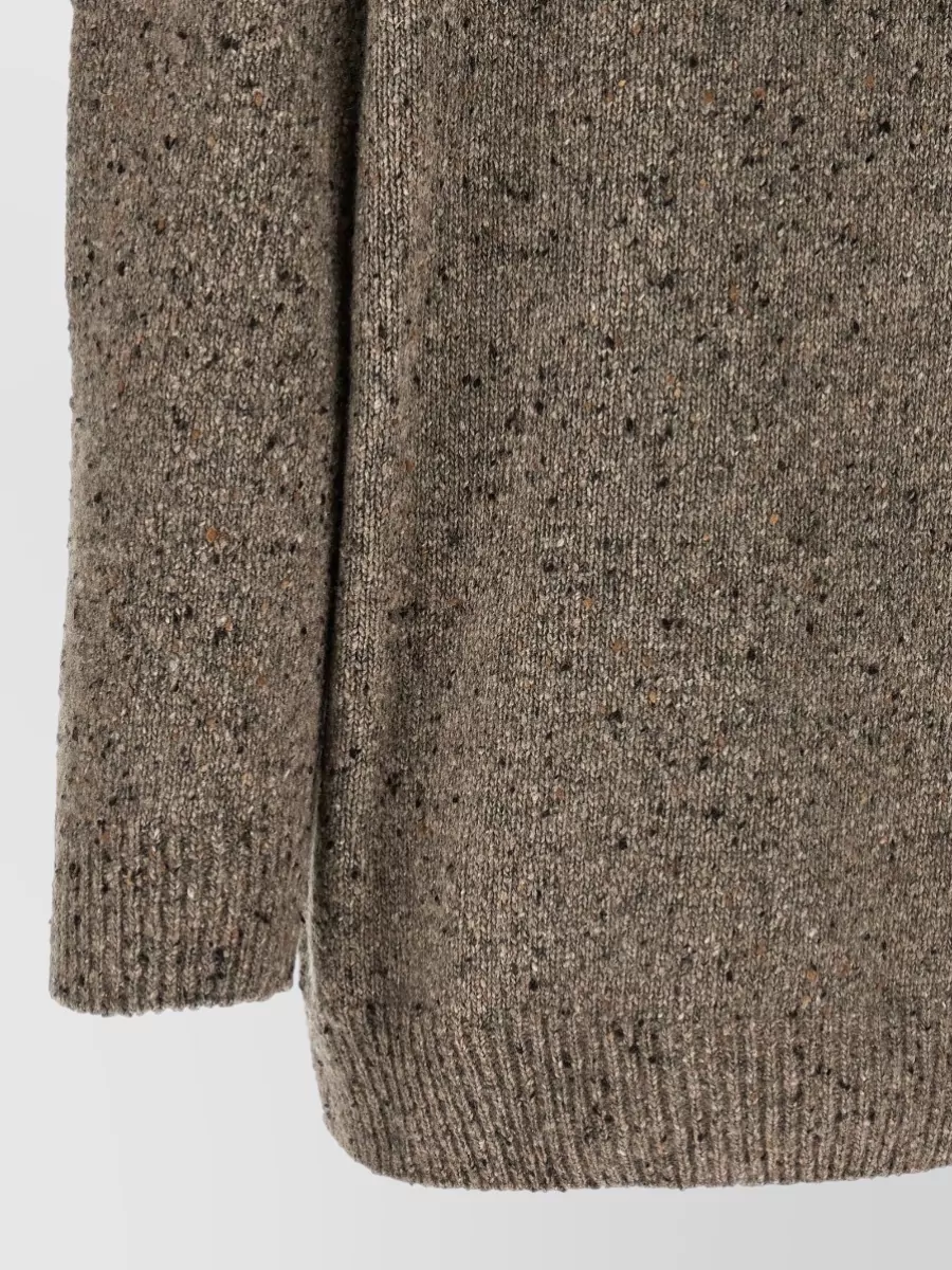 The Row Mirai High Neck Textured Knit Sweater