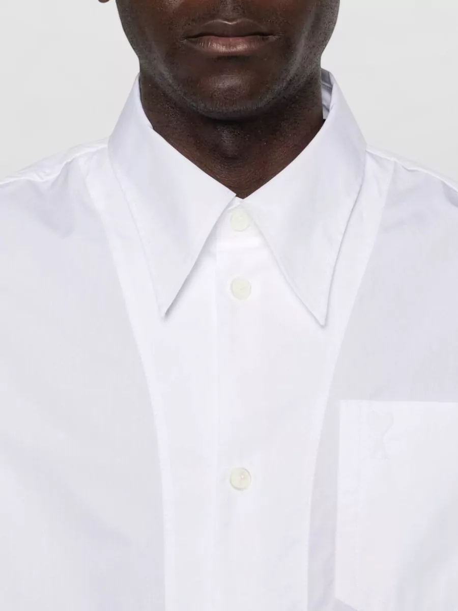 Ami Paris Short-Sleeve Cotton Shirt