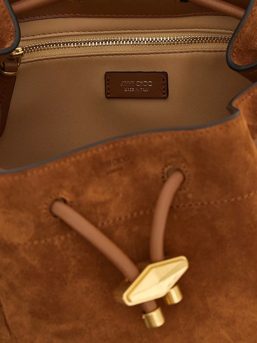 Jimmy Choo Bon Bon Suede Bucket Bag