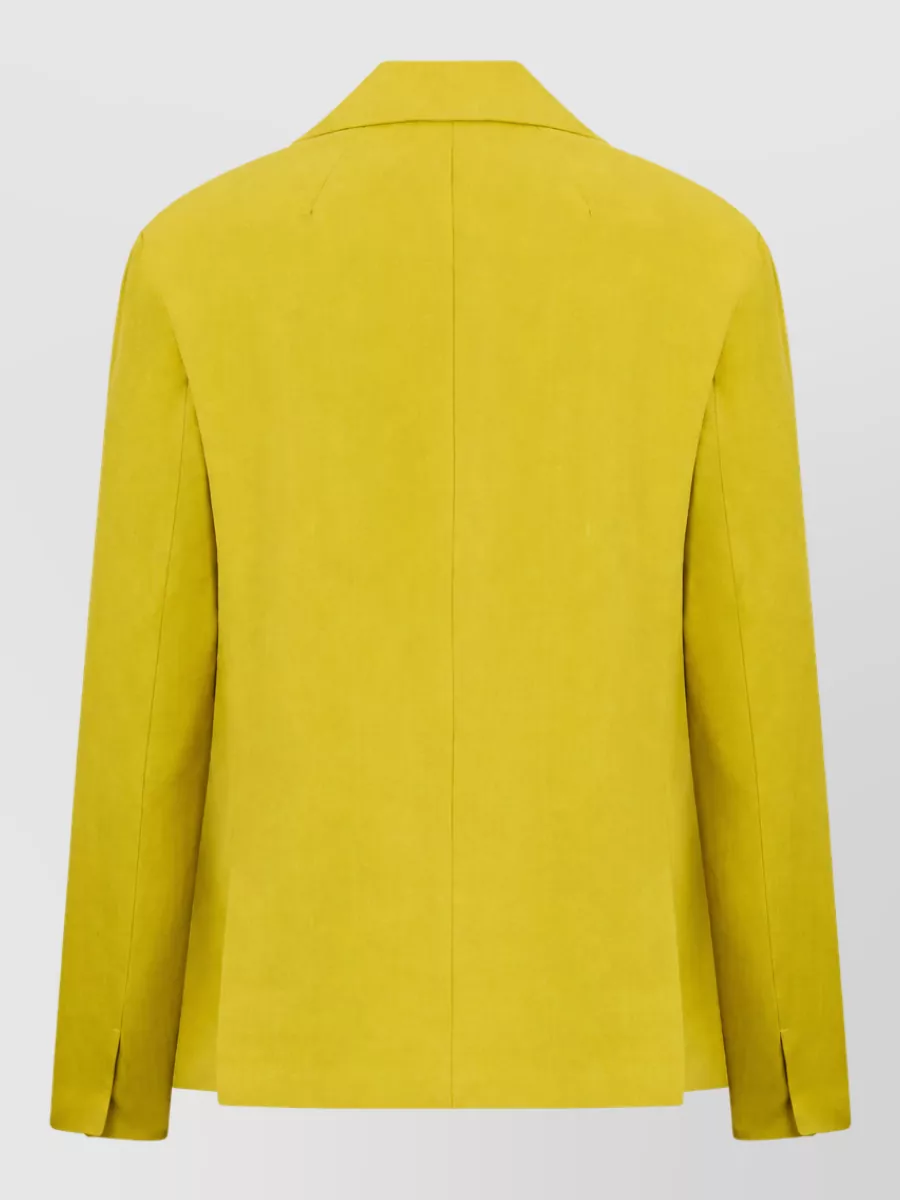 S Max Mara Linen Single-Breasted Blazer