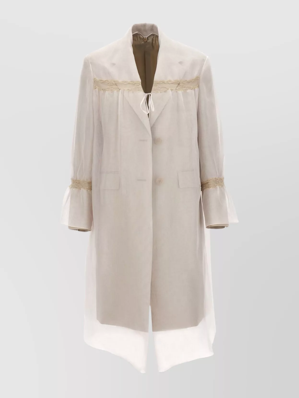 Shop Prada Nightgown Outdoor Trench Coat