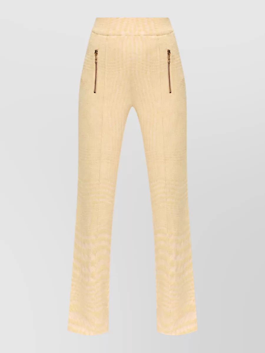 Burberry patterned flared trousers