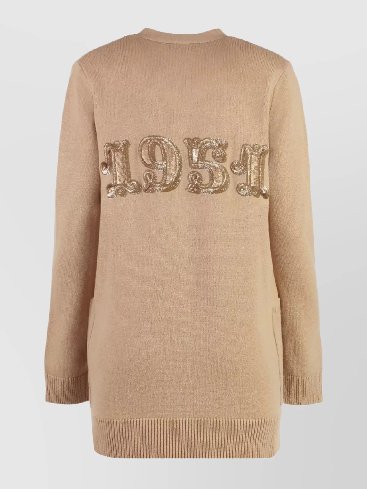 Max Mara Wool And Cashmere Cardigan With Embroidered Detail