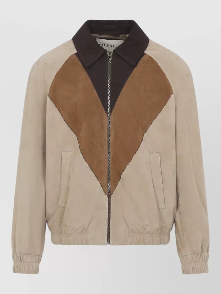 Valentino suede bomber jacket