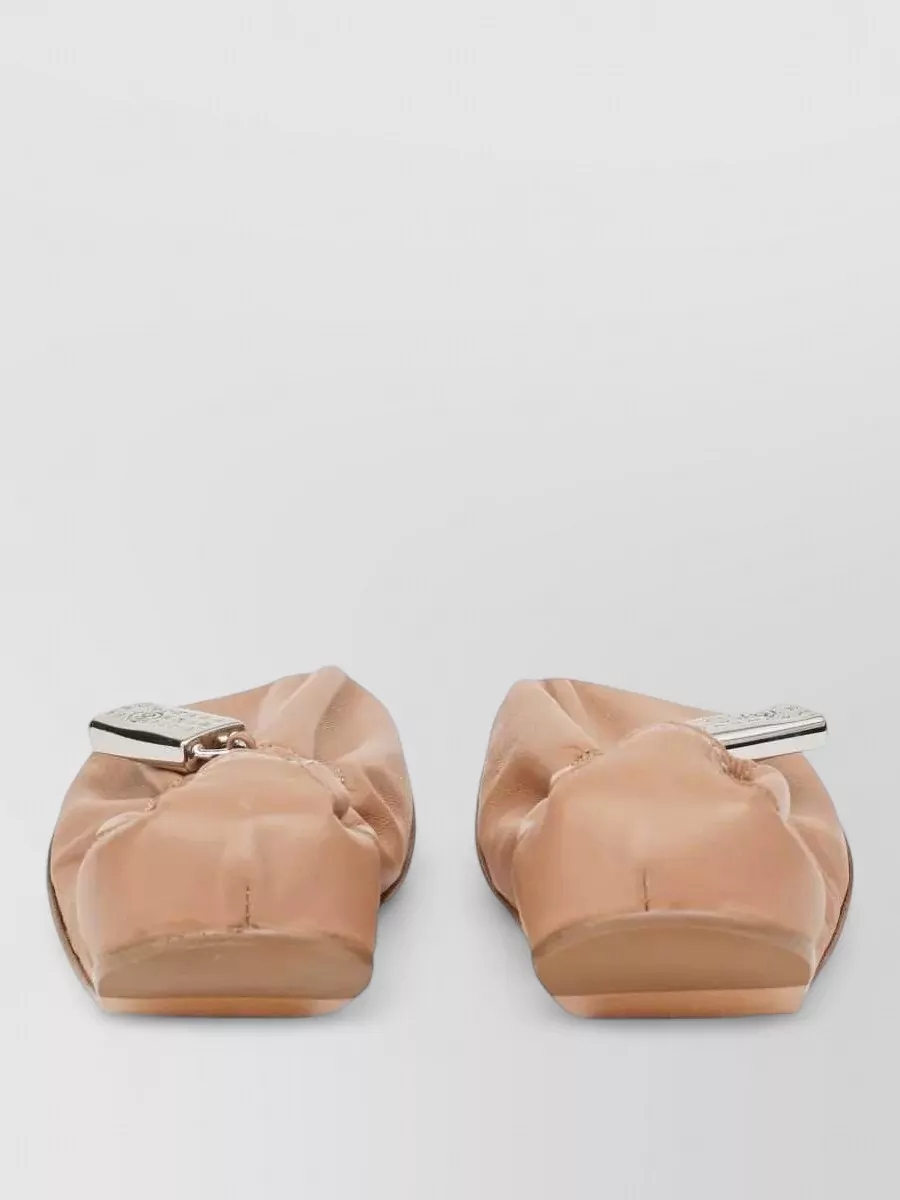 Mm6 Maison Margiela Leather Ballerina Flats