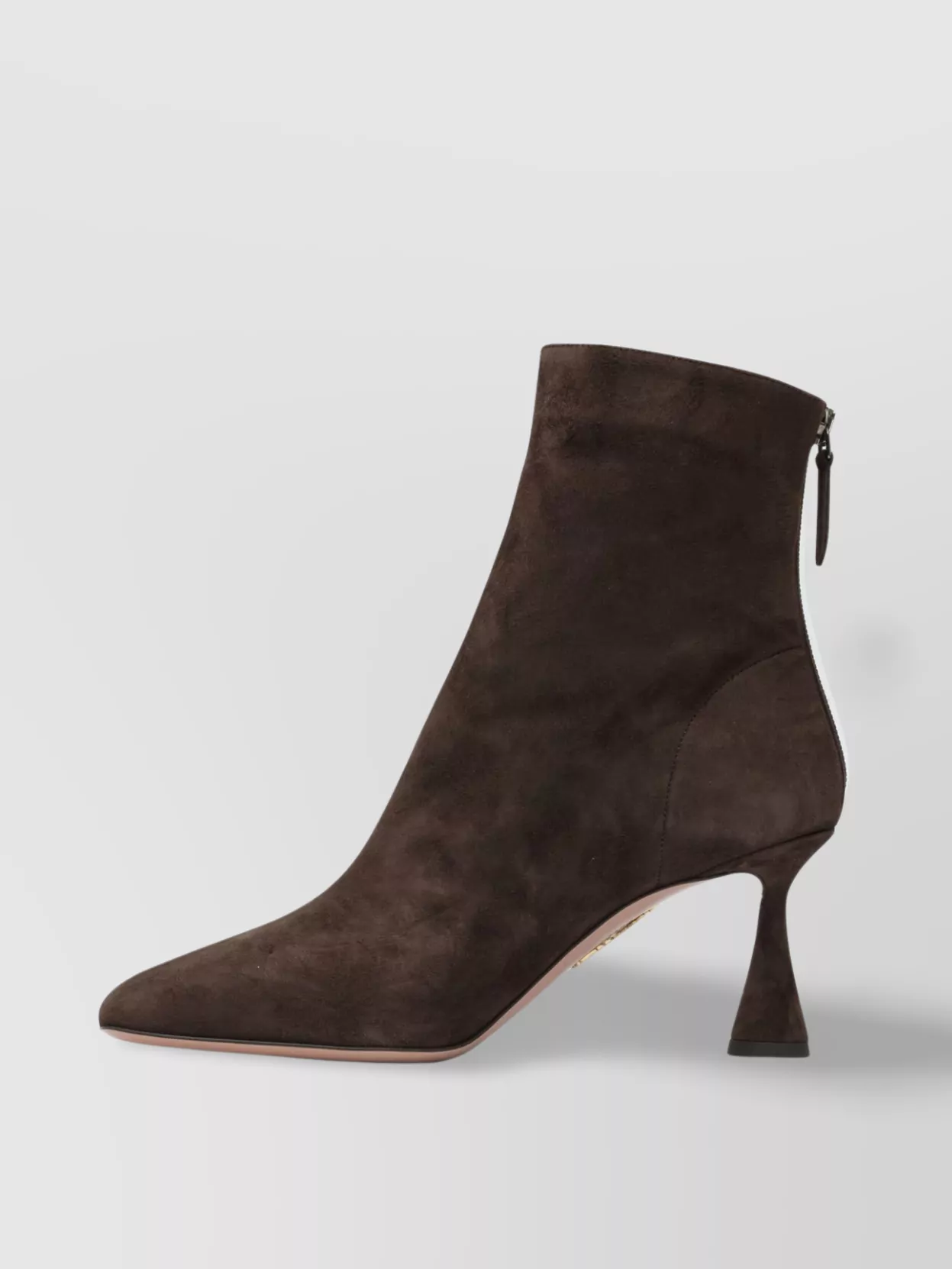 Aquazzura Pointed Toe Ankle Boots With Sculpted Heel