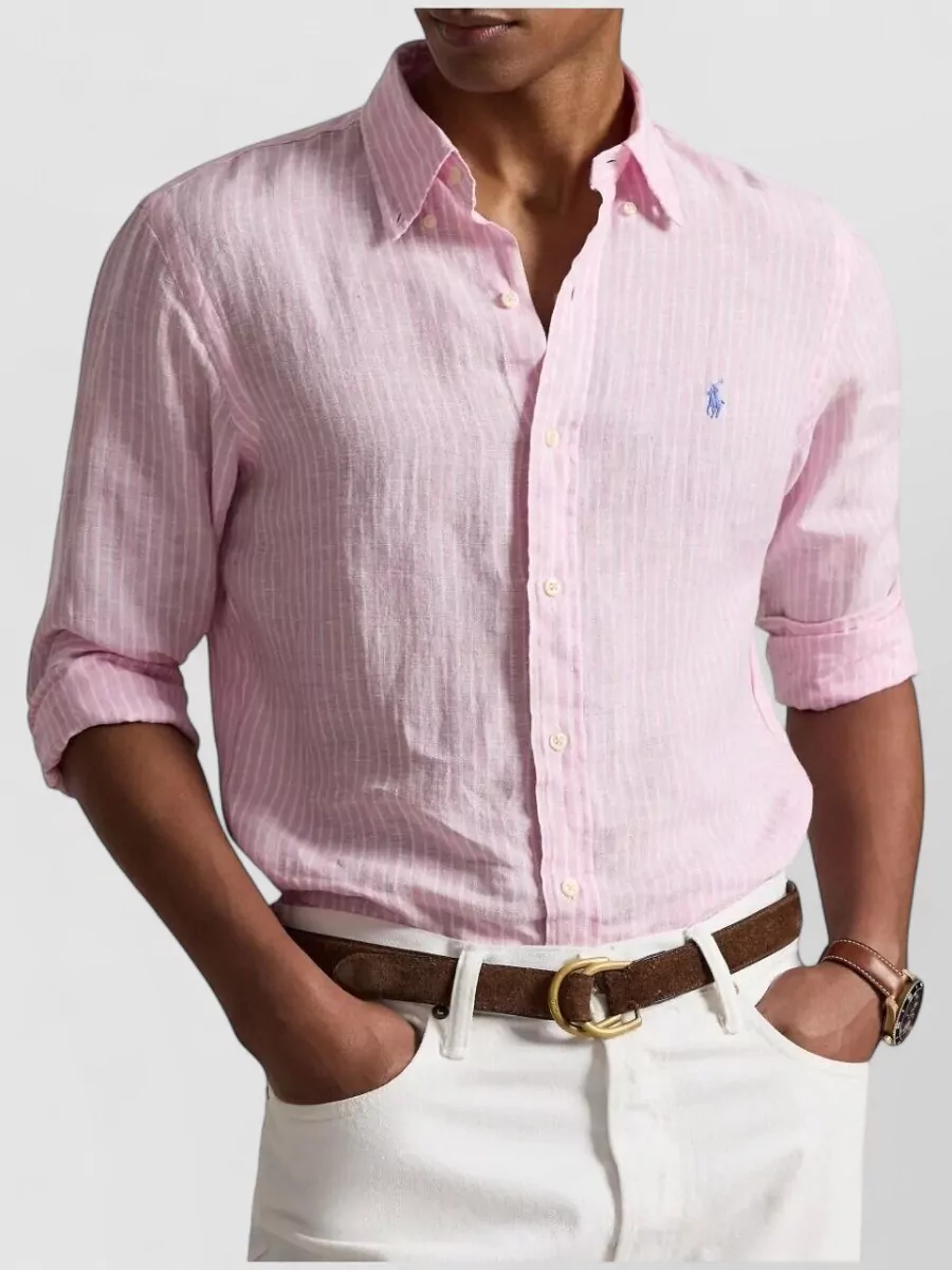 Polo Ralph Lauren Striped Linen Long-Sleeve Shirt