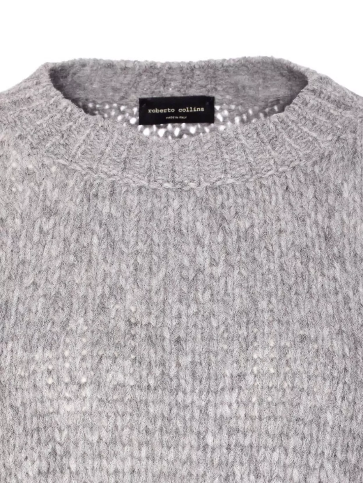Roberto Collina Soft Knit Crewneck Sweater With Ribbed Finish