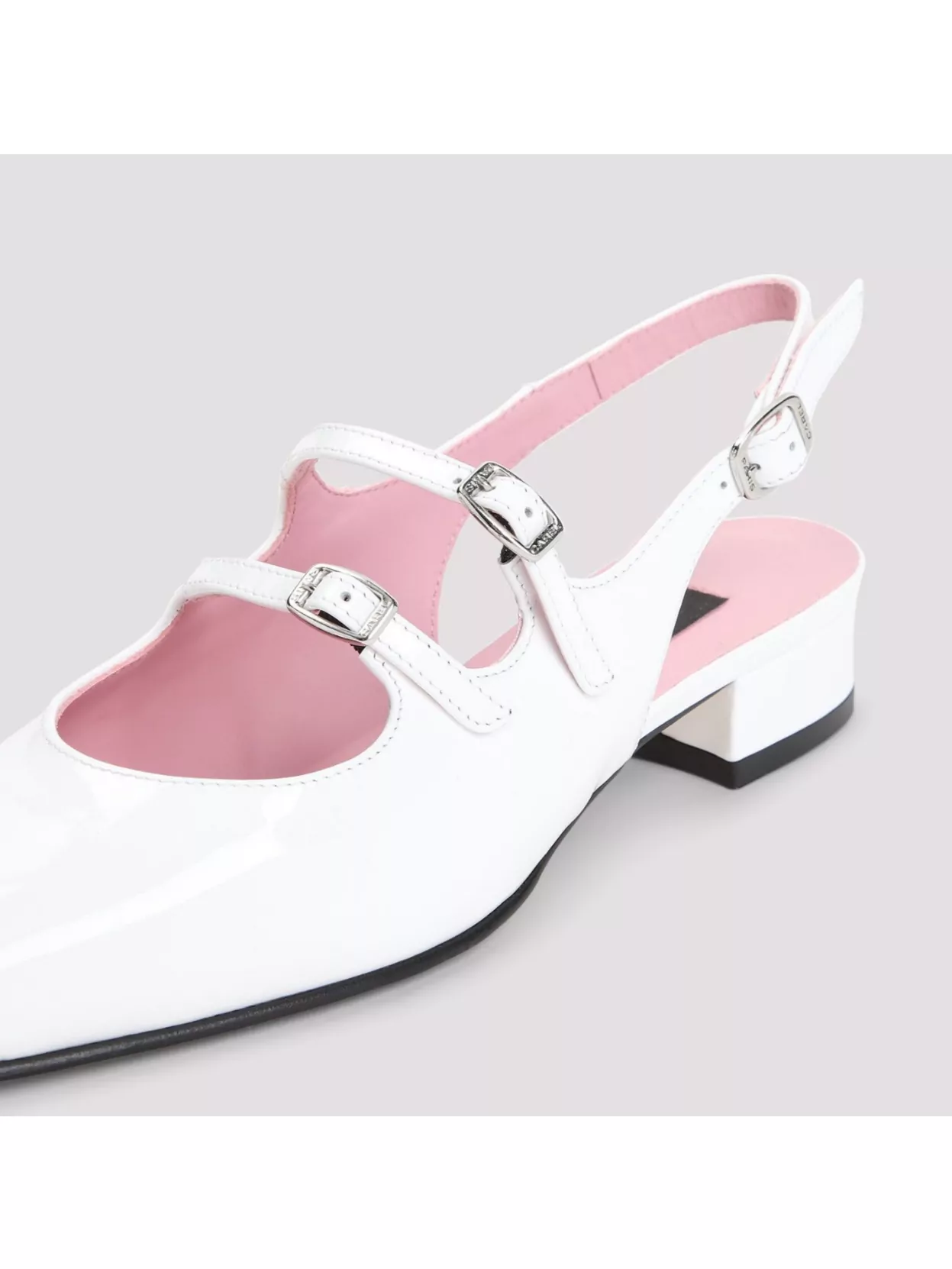 Shop Carel Peche Mules Block Heel Leather Slingback