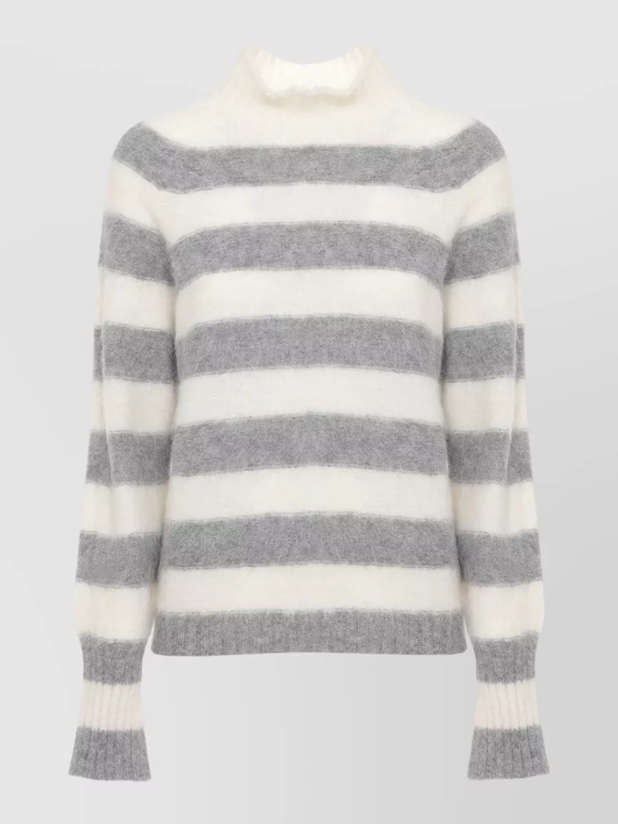 Antonelli Firenze Striped Alpaca Crewneck Jumper