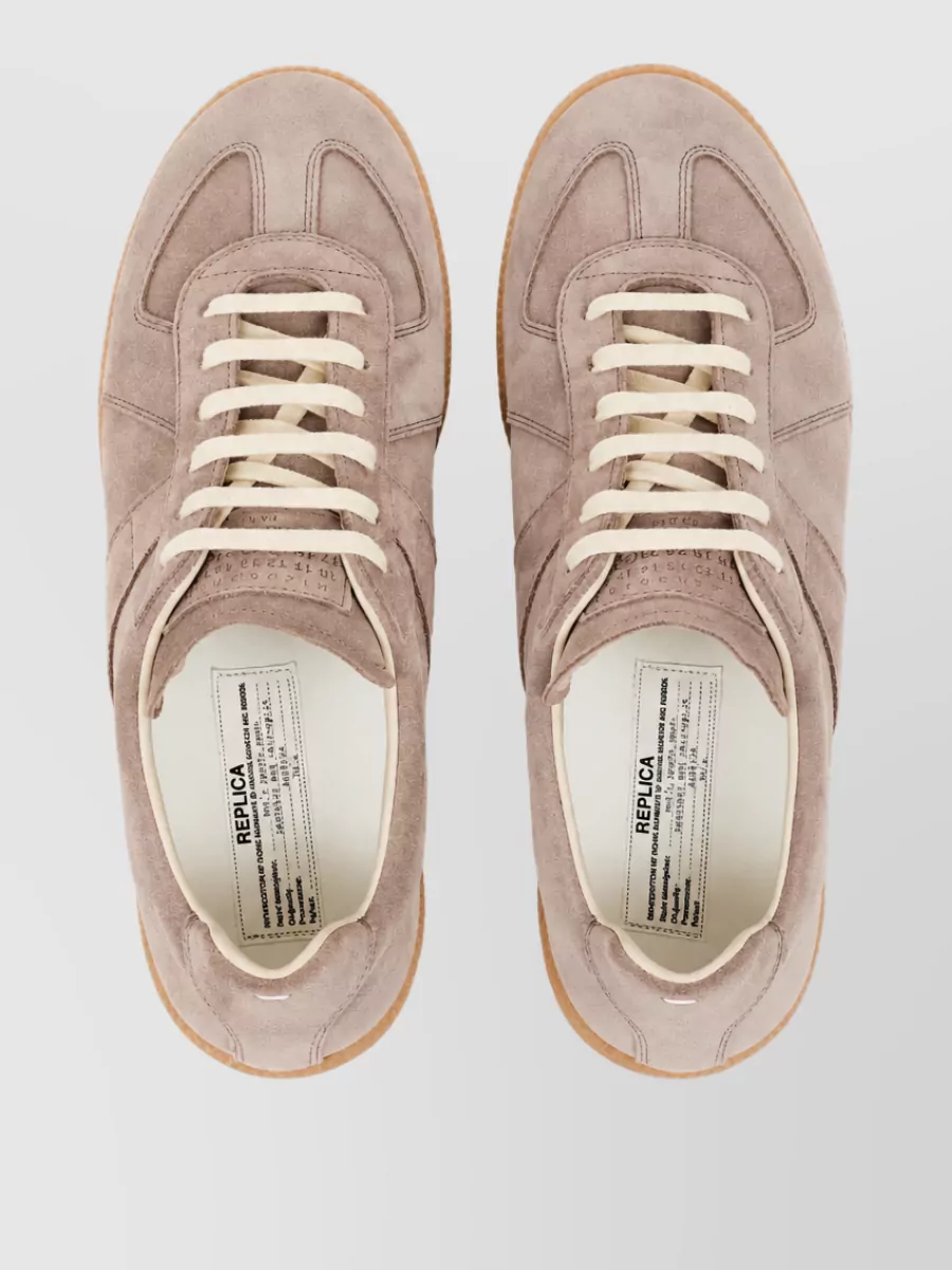 Maison Margiela Leather Lace-Up Sneakers