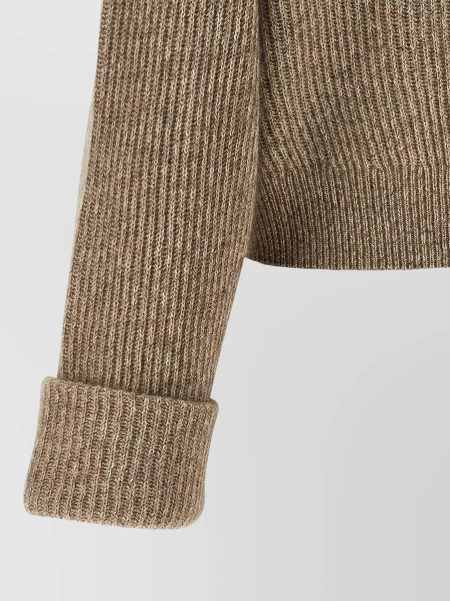 Brunello Cucinelli Cashmere Blend English Rib Knit Cardigan