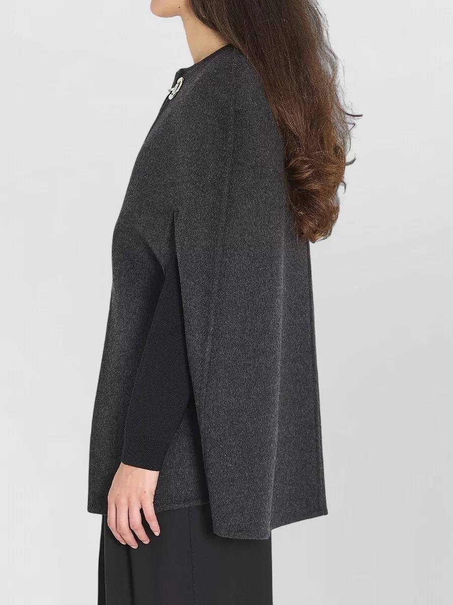 Gucci Long Cape Wool Silk Reversible Buckle