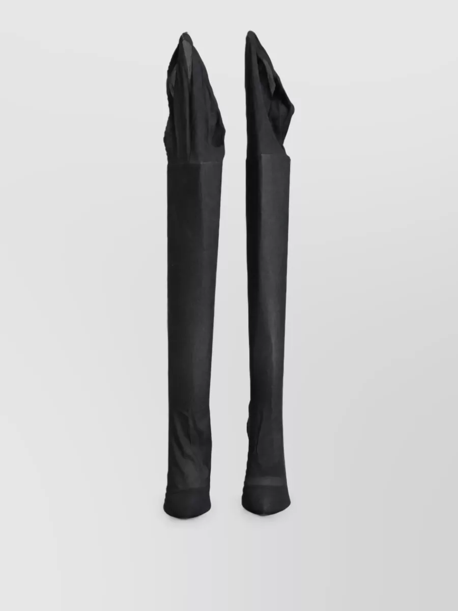 Dolce&Gabbana silk knee-high sock boots