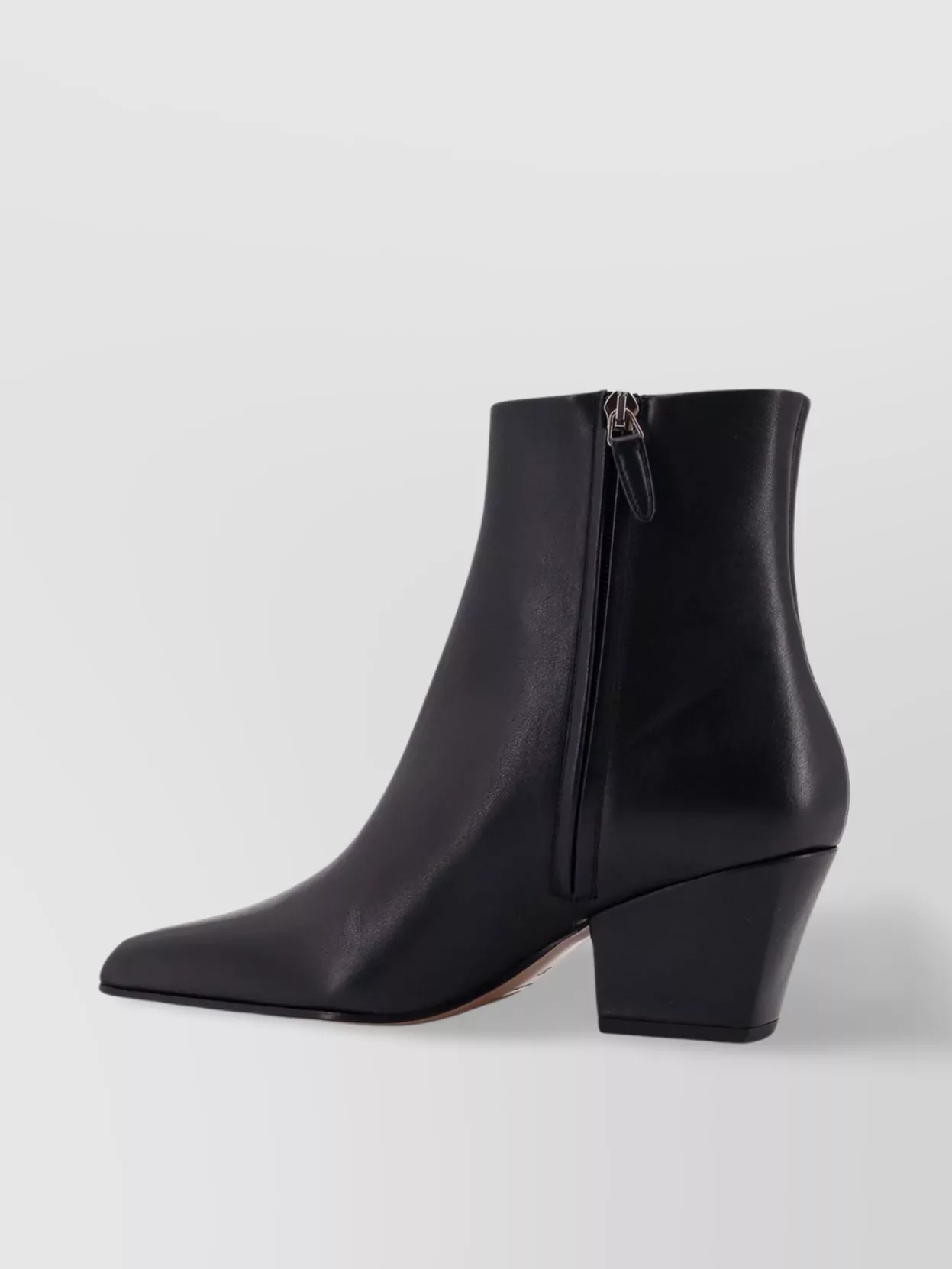 Paris Texas Block Heel Ankle Boots With Pointed Toe In Black