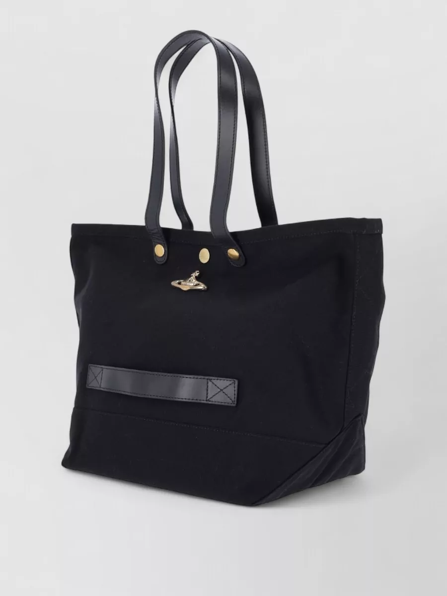 Vivienne Westwood Large Tote Bag Leather Handles Hardware
