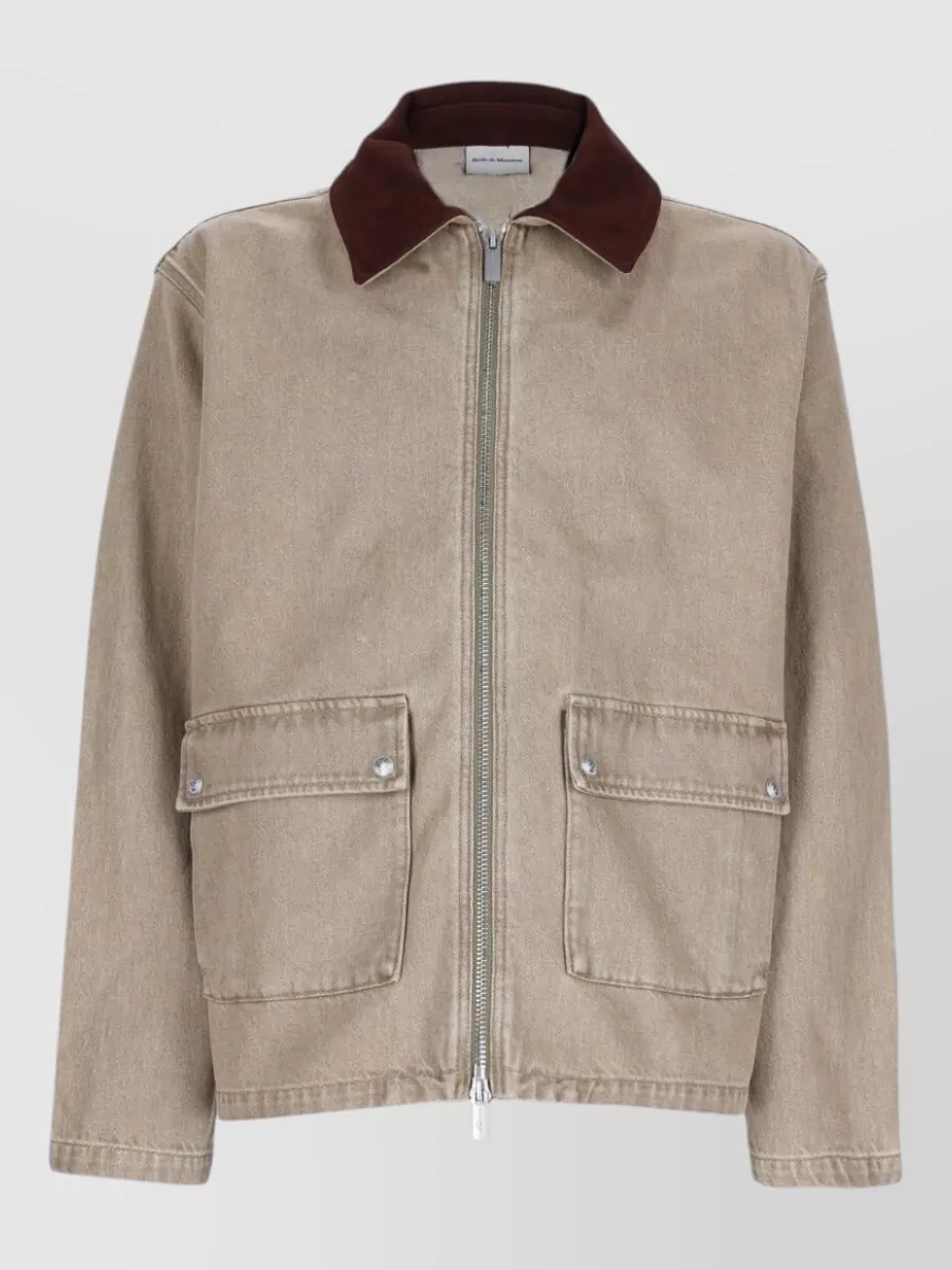 Drôle De Monsieur denim single breasted coat