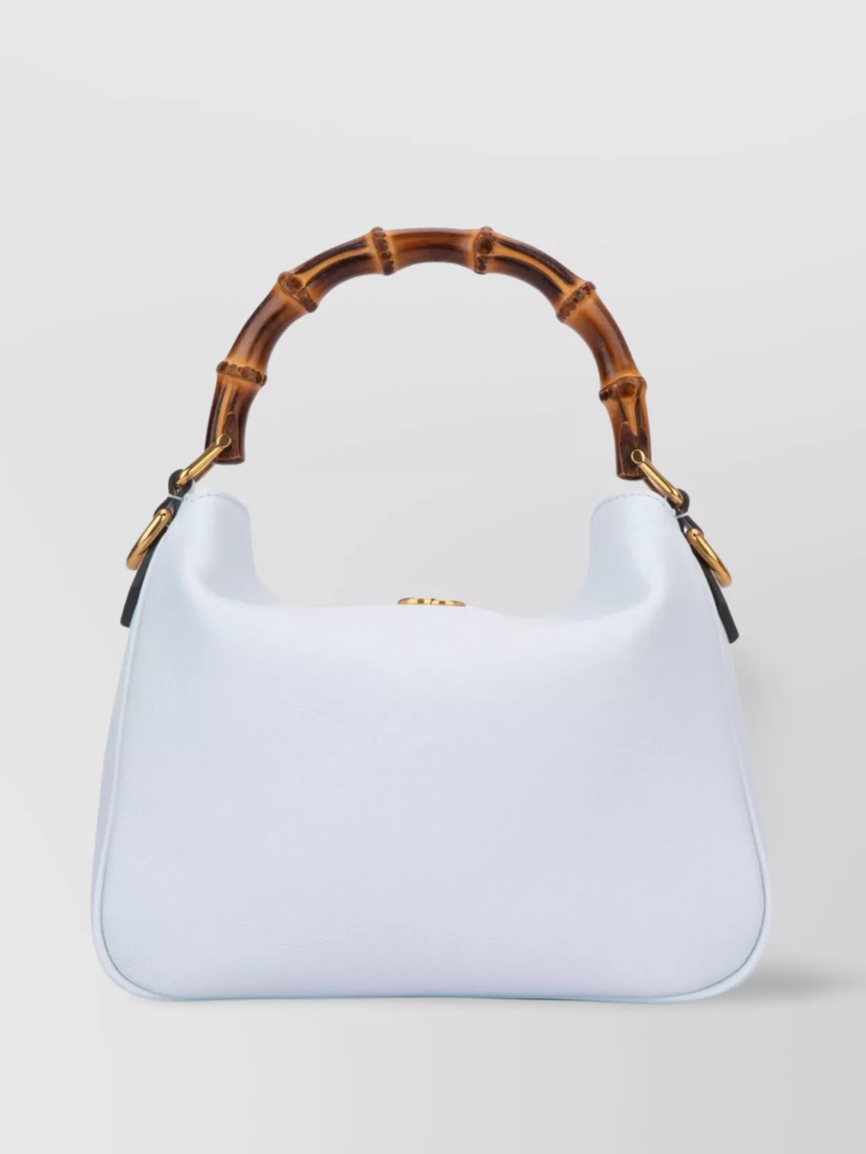 Shop Gucci Curved Bamboo Handle Shoulder Bag In Blue