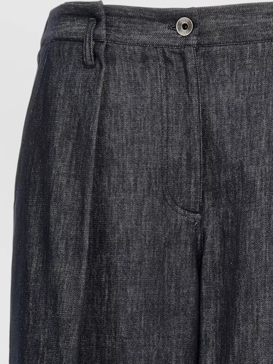 Brunello Cucinelli Cropped Wide-Leg Trousers