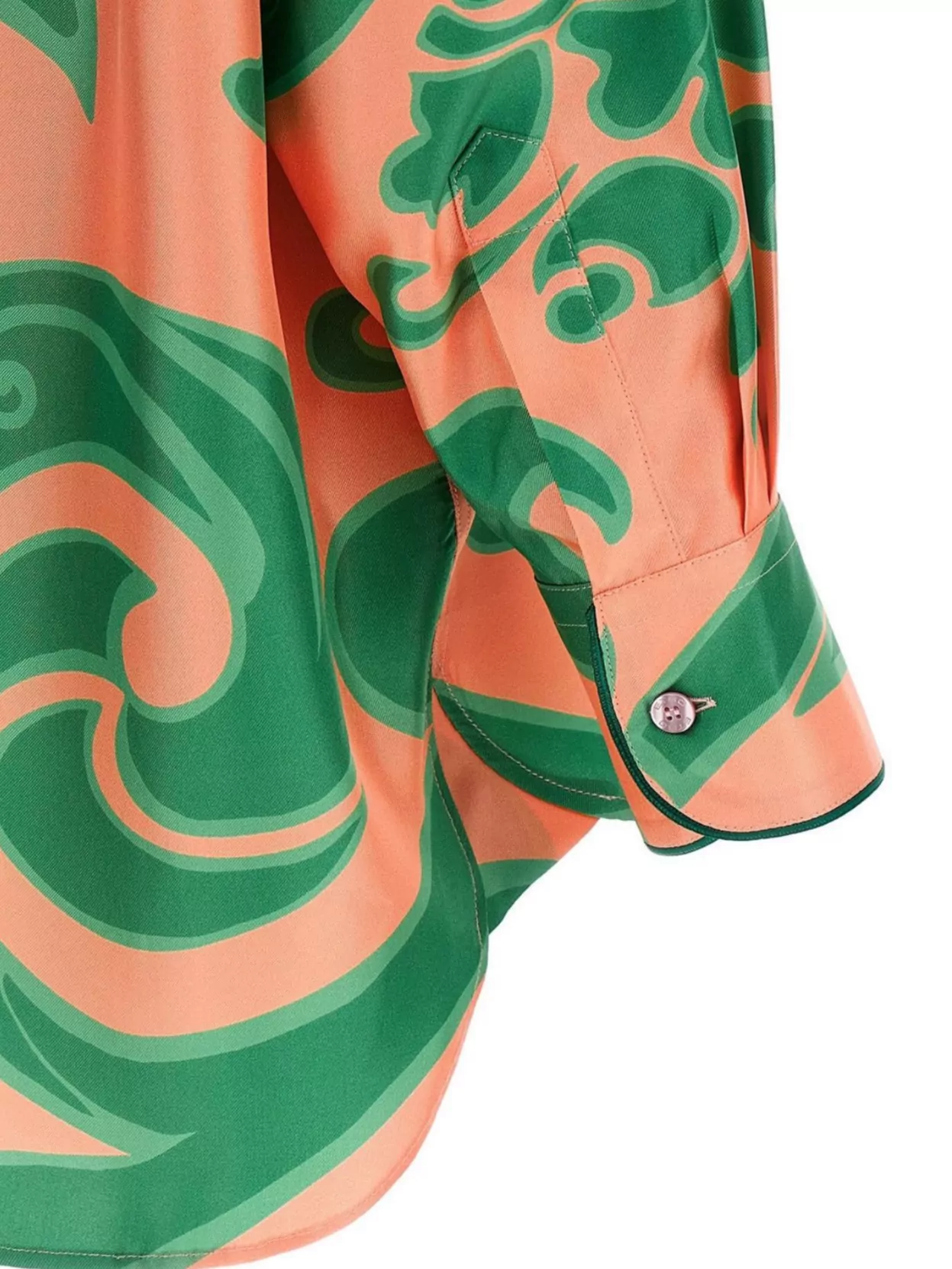 Etro Bold Floral Print Long Sleeve Shirt With Chest Pocket