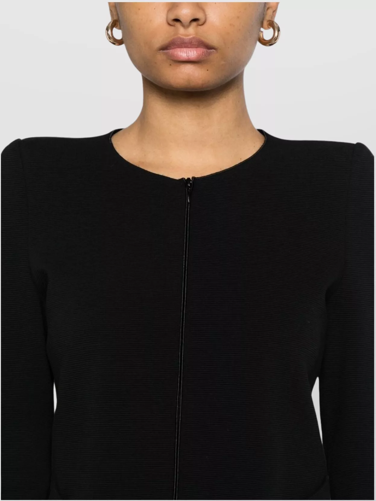 Emporio Armani Ottoman Stretch Cotton Short Jacket