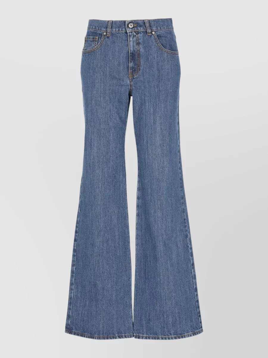 Parosh cotton straight-leg jeans