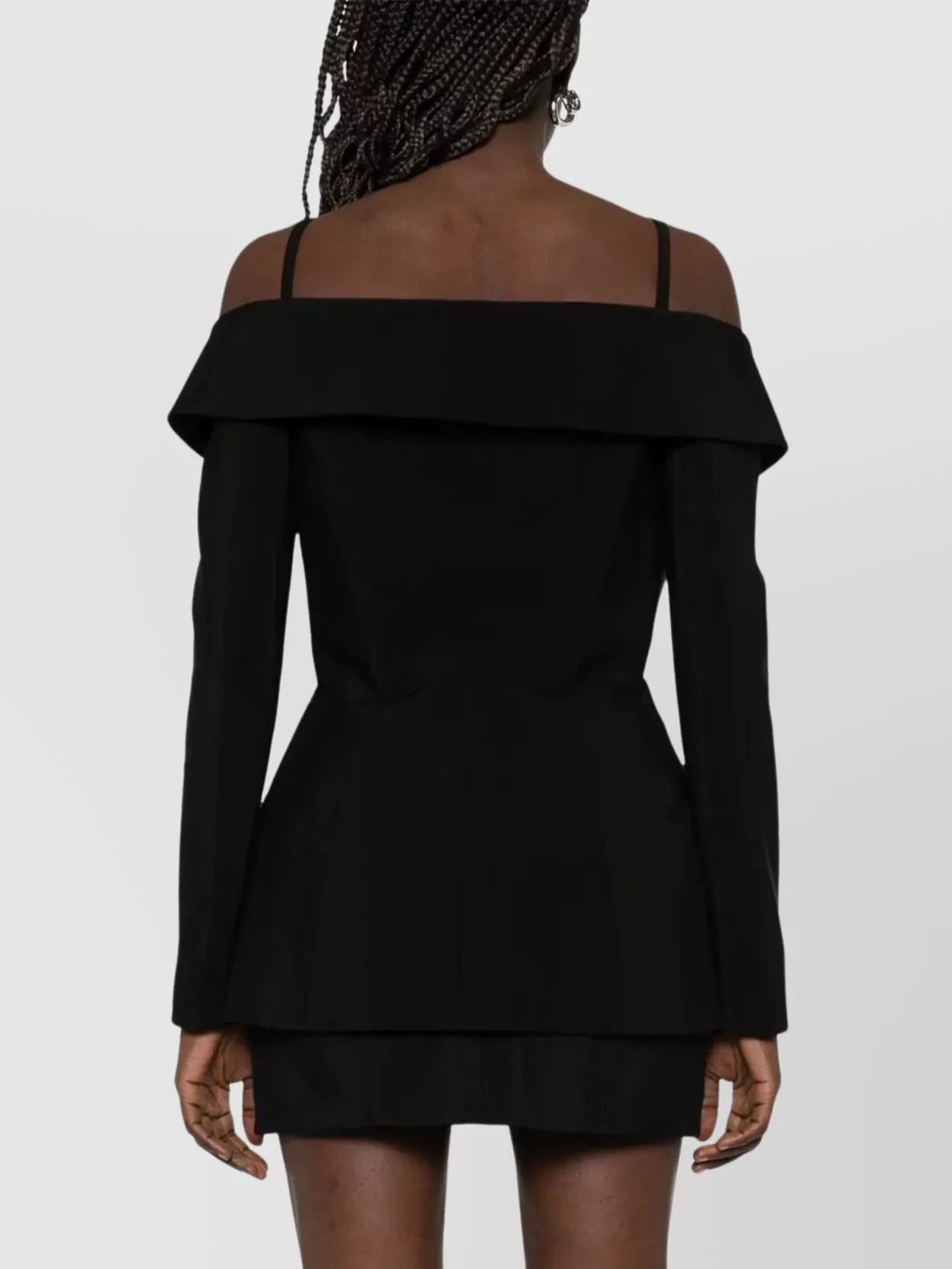 Mugler Shoulder Strap Long Sleeve Top