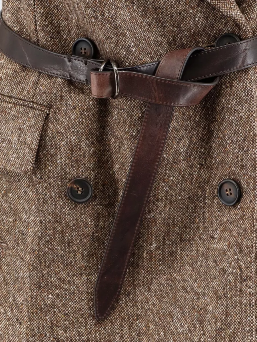 Brunello Cucinelli Wool Blend Sleeveless Double Breasted Coat