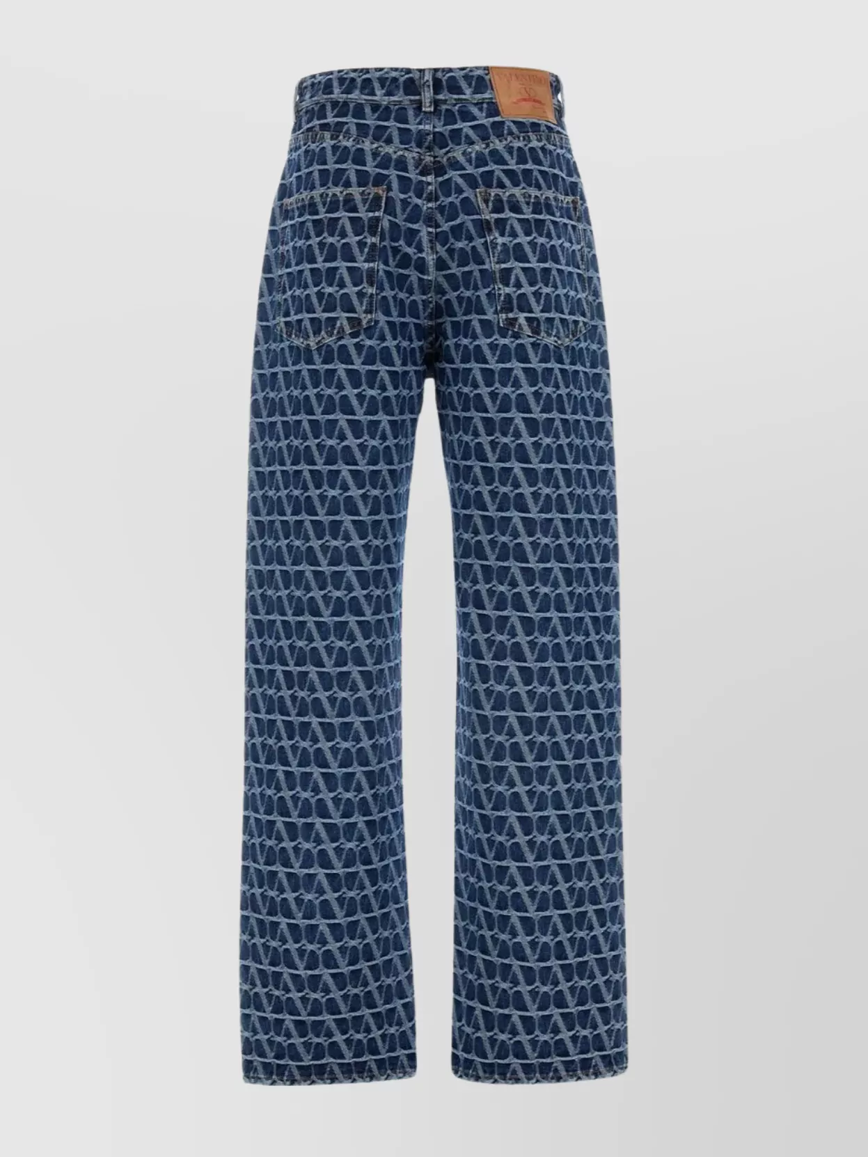 Shop Valentino Iconographe Canvas Jeans Featuring Printed Design