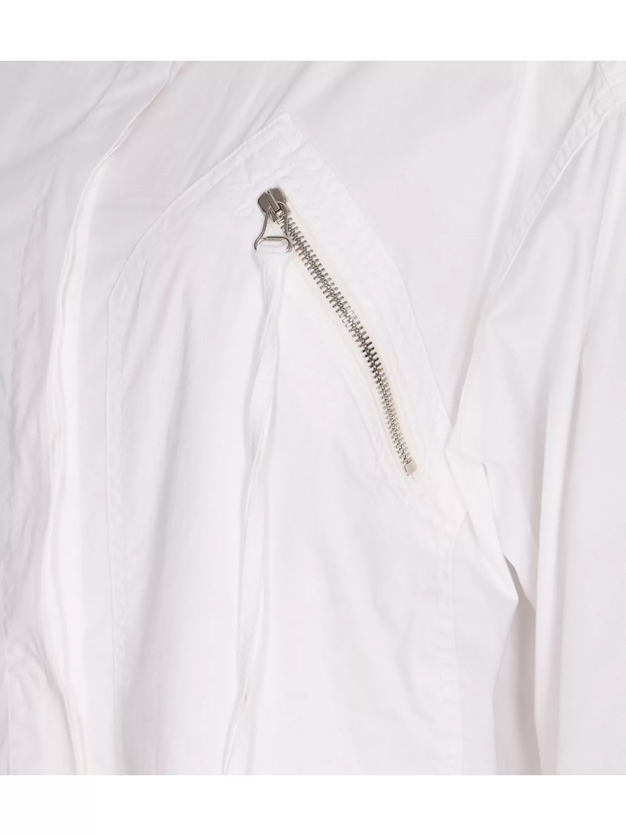 Pinko Long Sleeve Button-Down Collar Zip Pocket Top